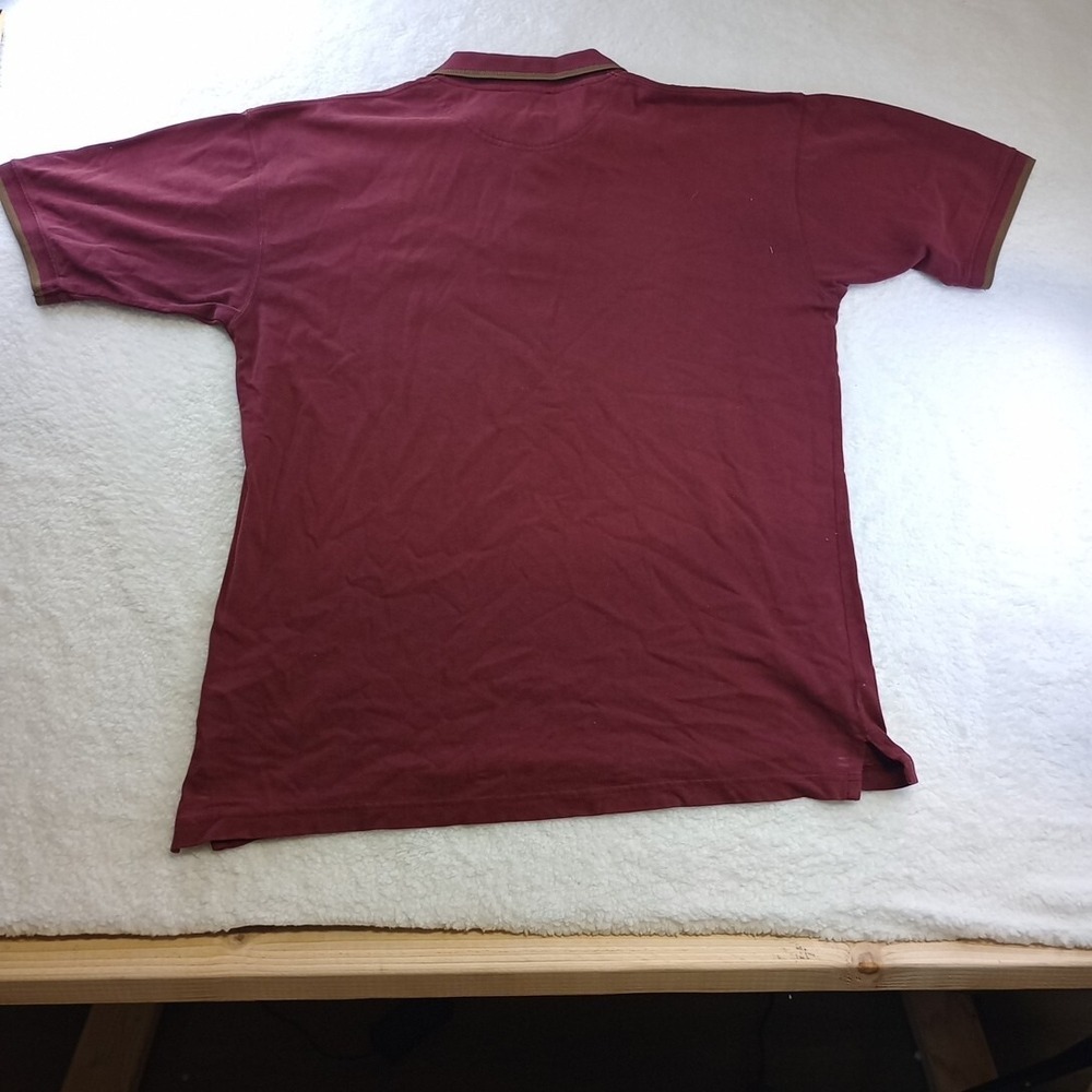 Vintage Duck Head Tour Men's Large Polo Shirt Burgundy Golf Logo size Large - Picture 7 of 8